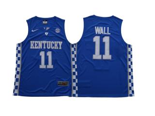 207-2018 Kentucky Wildcats 11 John wall College Basketball Jersey Blue