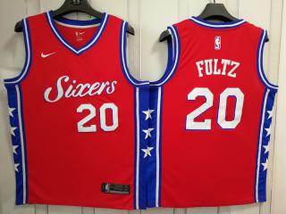 Nike Philadelphia 76ers 20 Markelle Fultz Basketball Jersey Red Fan Edition