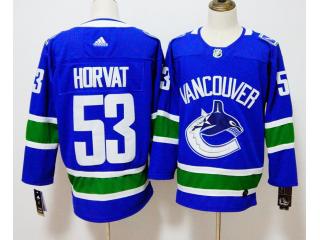 Adidas Vancouver Canucks 53 Bo Horvat Ice Hockey Jersey Blue