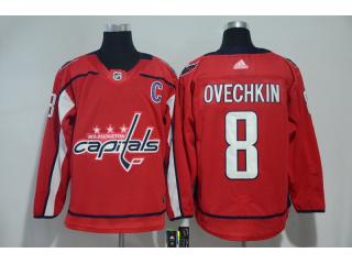 Adidas Washington Capitals 8 Alex Ovechkin Ice Hockey Jersey Red
