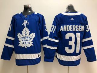 Adidas Toronto Maple Leafs 31 Frederik Andersen Ice Hockey Jersey Blue