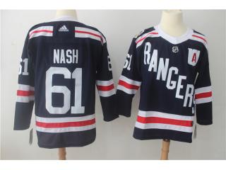 Adidas New York Rangers 61 Rick Nash Ice Hockey Jersey Navy Blue