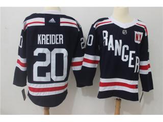Adidas New York Rangers 20 Chris Kreider Ice Hockey Jersey Navy Blue