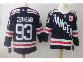 Adidas New York Rangers 93 Mika Zibanejad Ice Hockey Jersey Navy Blue