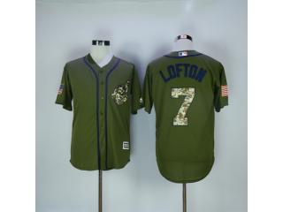 Cleveland indians 7 Kenny Lofton Baseball Jersey Green