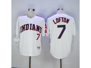 Cleveland indians 7 Kenny Lofton Baseball Jersey White Retro