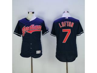 Cleveland indians 7 Kenny Lofton Flexbase Baseball Jersey Navy Blue