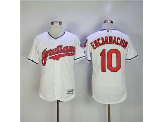 Cleveland indians 10 Edwin Encarnacion Flexbase Baseball Jersey White