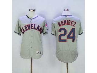Cleveland indians 24 Jose Ramirez Flexbase Baseball Jersey Gray
