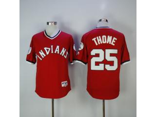 Cleveland indians 25 Jim Thome Baseball Jersey Red Retro