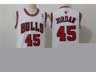 Chicago Bulls 45 Michael Jordan Basketball Jersey White Retro