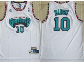 Memphis Grizzlies 10 Mike Bibby Basketball Jersey White Retro