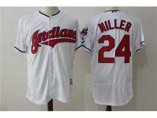 Cleveland indians 24 Andrew Miller Flexbase Baseball Jersey White