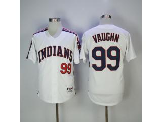 Cleveland indians 99 Rick Vaughn Baseball Jersey White Retro