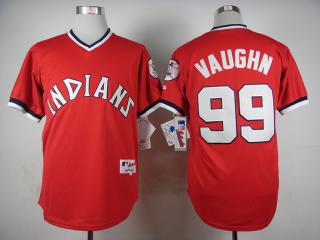 Cleveland indians 99 Rick Vaughn Baseball Jersey Red Retro