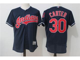 Cleveland indians 30 Joe Carter Flexbase Baseball Jersey Navy Blue