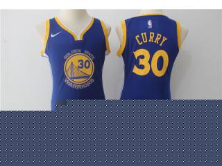 Women 2017-2018 Nike Golden State Warrior 30 Stephen Curry Basketball Jersey Blue Fans Edition
