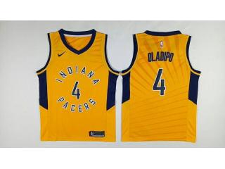 Nike Indiana Pacers 4 Victor Oladipo Basketball Jersey Yellow Fan Edition