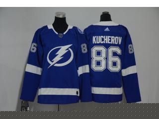 Women Adidas Tampa Bay Lightning 86 Nikita Kucherov Ice Hockey Jersey Blue