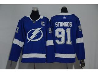 Youth Adidas Tampa Bay Lightning 91 Steven Stamkos Ice Hockey Jersey Blue