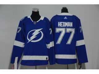 Youth Adidas Tampa Bay Lightning 77 Victor Hedman Ice Hockey Jersey Blue