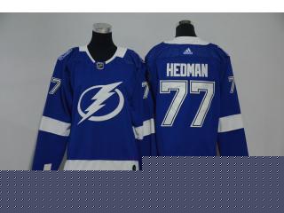 Youth Adidas Tampa Bay Lightning 77 Victor Hedman Ice Hockey Jersey Blue