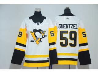 Youth 2017-Adidas Pittsburgh Penguins 59 Jake Guentzel Ice Hockey Jersey White