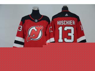Youth Adidas New Jersey Devils 13 Nico Hischier Ice Hockey Red