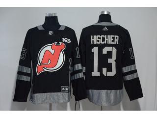 Adidas New Jersey Devils 13 Nico Hischier Ice Hockey Black