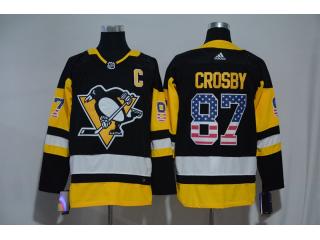2017-Adidas Pittsburgh Penguins 87 Sidney Crosby Ice Hockey Jersey Black
