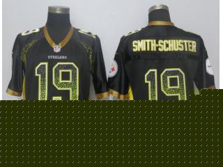 Pittsburgh Steelers 19 JuJu Smith-Schuster Drift Fashion Black Elite Jersey