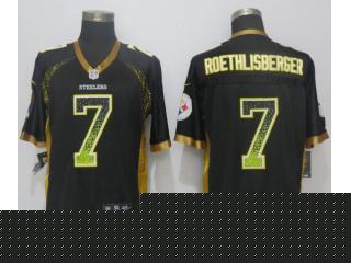 Pittsburgh Steelers 7 Ben Roethlisberger Drift Fashion Black Elite Jersey