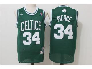 Custom Boston Celtics 34 Paul Pierce Basketball Jersey Green