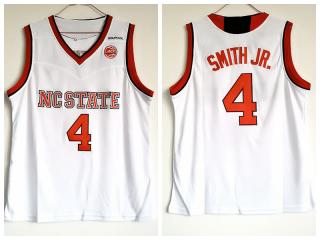 NCAA North Carolina State University 4 JR. White new fabric embroidered Jersey