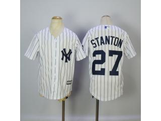 Youth New York Yankees 27 Giancarlo Stanton Baseball Jersey White