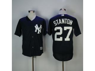New York Yankees 27 Giancarlo Stanton Baseball Jersey Navy Blue Fan version