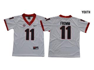 Youth 2017 New Georgia Bulldogs 11 Jake Fromm ollege Limited Football Jersey White