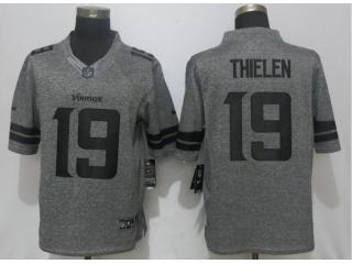 Minnesota Vikings 19 Adam Thielen Gray Stitched Gridiron Limited Jersey