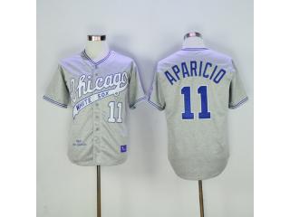 Chicago White Sox 11 Luis Aparicio Baseball Jersey Gray Retro