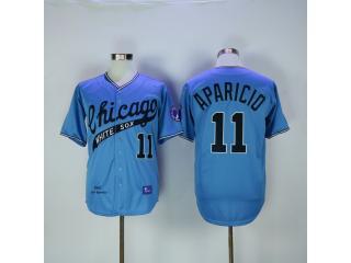 Chicago White Sox 11 Luis Aparicio Baseball Jersey Blue Retro