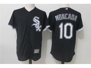 Chicago White Sox 10 Yoan Moncada Baseball Jersey Black Fan version