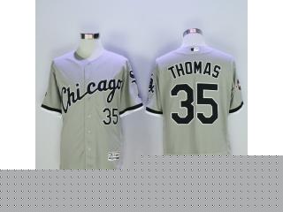 Chicago White Sox 35 Frank Thomas Flexbase Baseball Jersey Gray