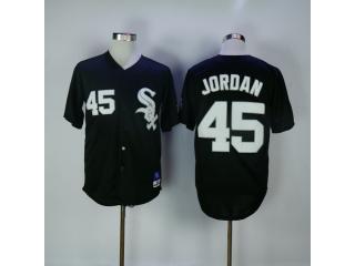 Chicago White Sox 45 Michael Jordan Baseball Jersey Black Retro