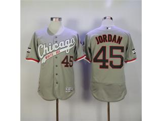 Chicago White Sox 45 Michael Jordan Flexbase Baseball Jersey Gray