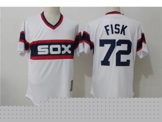 Chicago White Sox 72 Carlton Fisk Baseball Jersey Retro