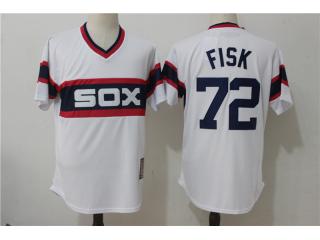 Chicago White Sox 72 Carlton Fisk Baseball Jersey Retro