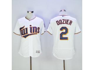 Minnesota Twins 2 Brian Dozier Flexbase Baseball Jersey White