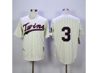 Minnesota Twins 3 Harmon Killebrew Baseball Jersey Beige Retro