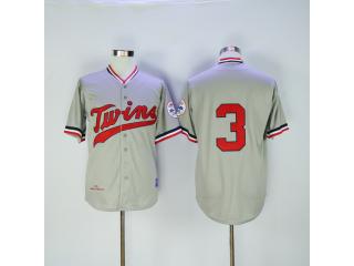 Minnesota Twins 3 Harmon Killebrew Baseball Jersey Gray Retro