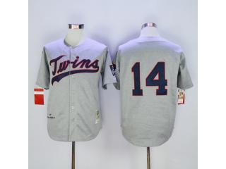 Minnesota Twins 14 Kent Hrbek Baseball Jersey Gray Retro